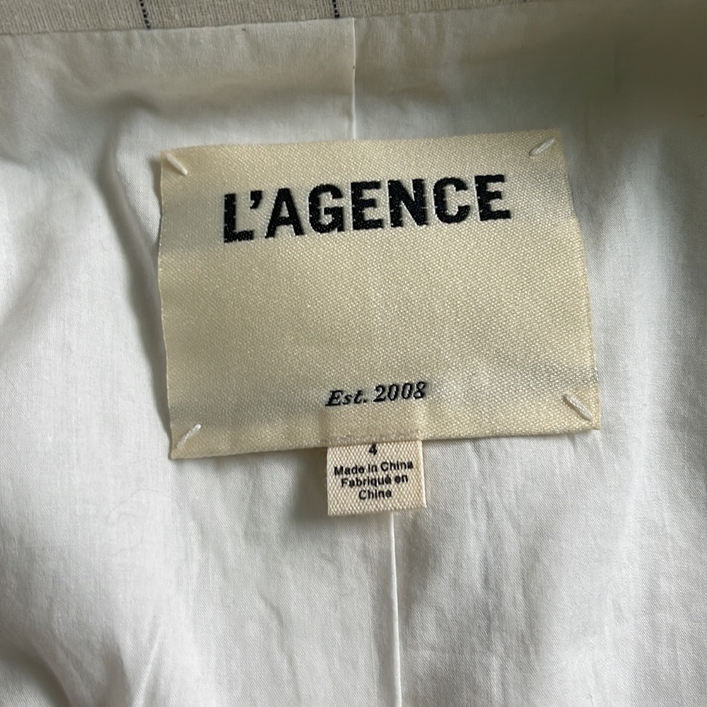L'Agence Brea Pinstripe Linen Blazer - Picture 9 of 13